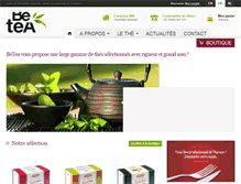 Tablet Screenshot of be-tea.com